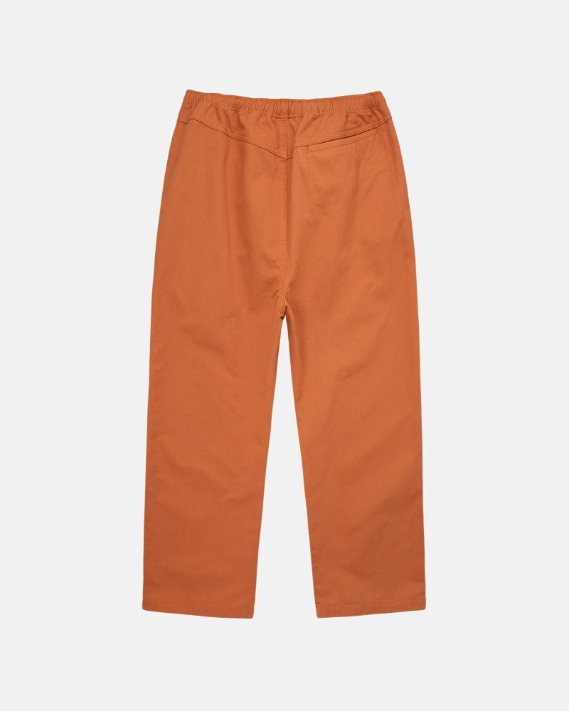 Stussy Brushed Men's Beach Pants Orange | IL0000545