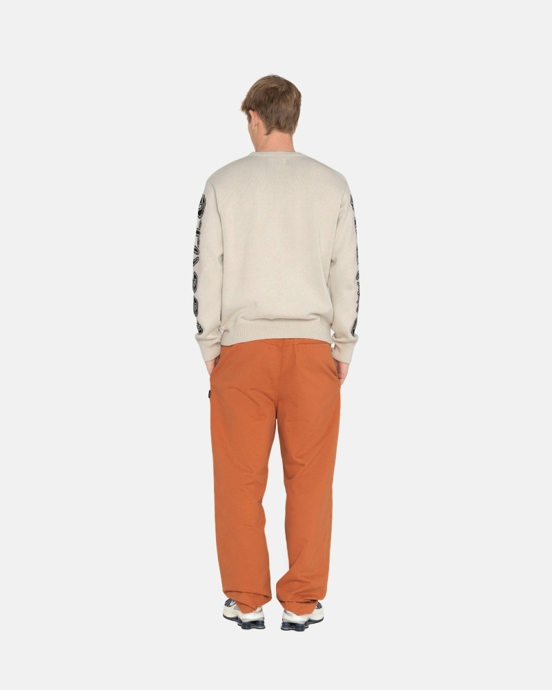 Stussy Brushed Men's Beach Pants Orange | IL0000545