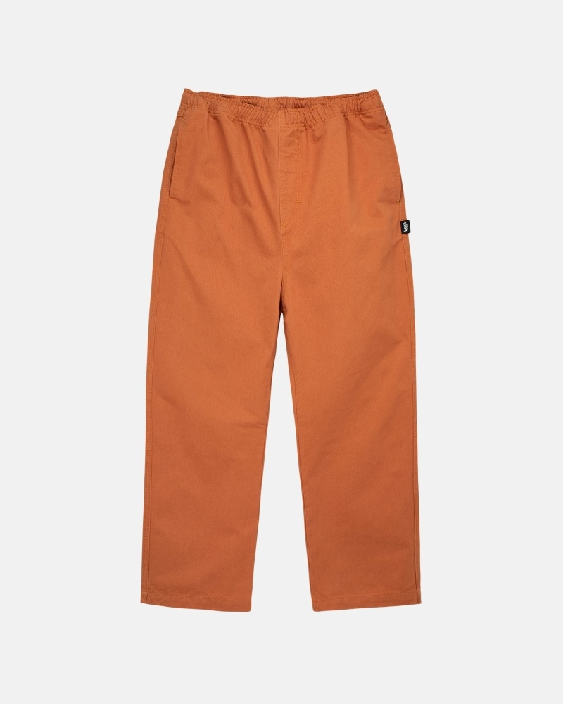 Stussy Brushed Men\'s Beach Pants Orange | IL0000545