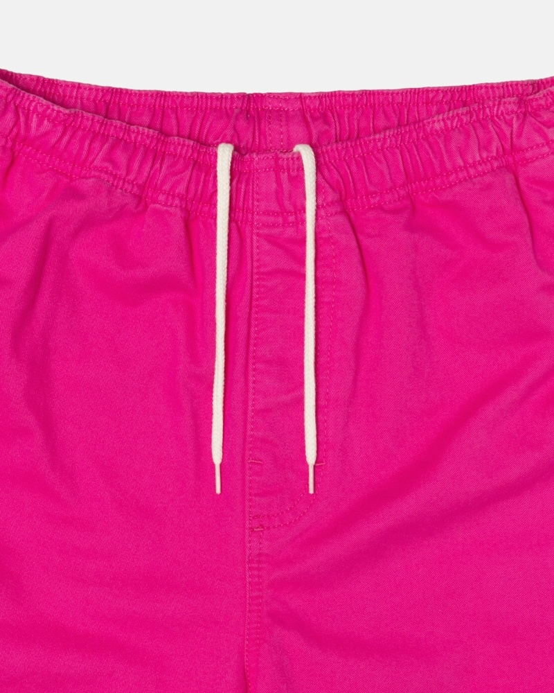 Stussy Brushed Men's Beach Pants Rose Pink | IL0000539