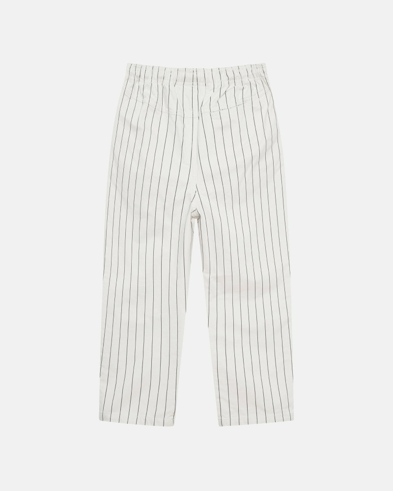 Stussy Brushed Men's Beach Pants Stripes | IL0000541