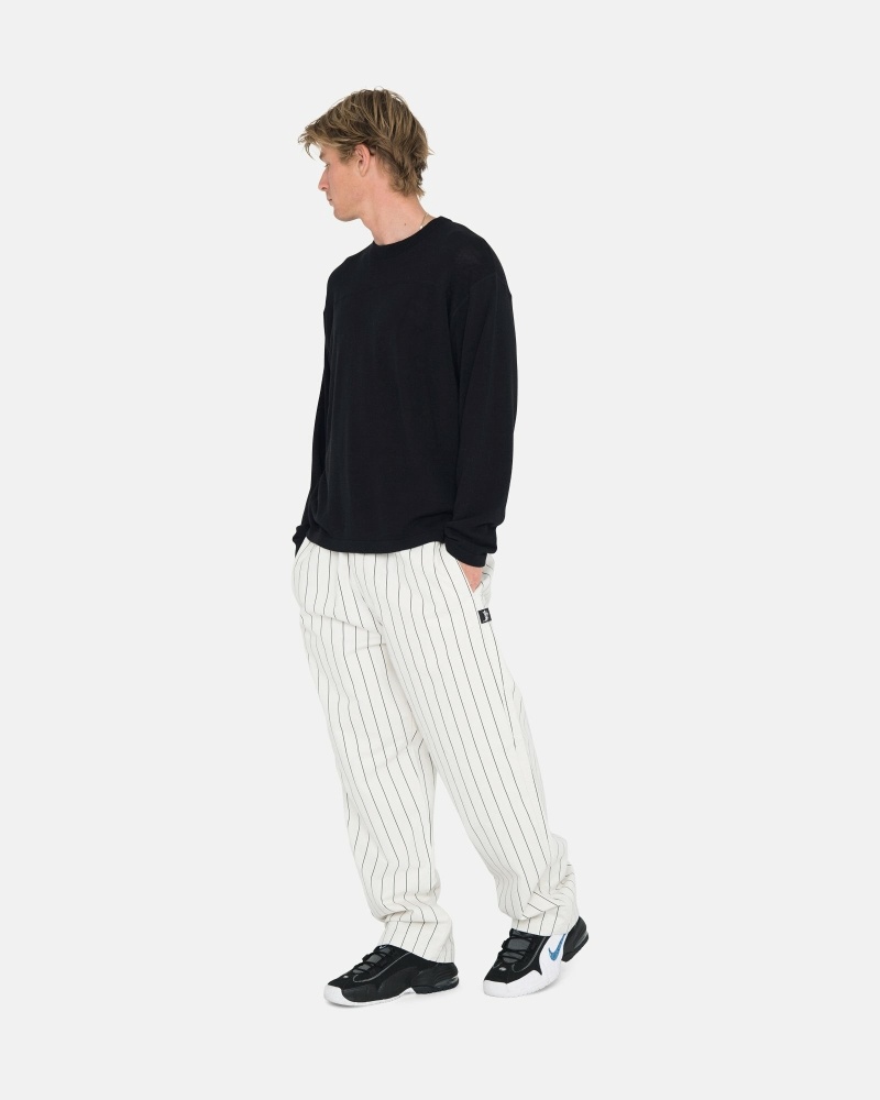 Stussy Brushed Men's Beach Pants Stripes | IL0000541