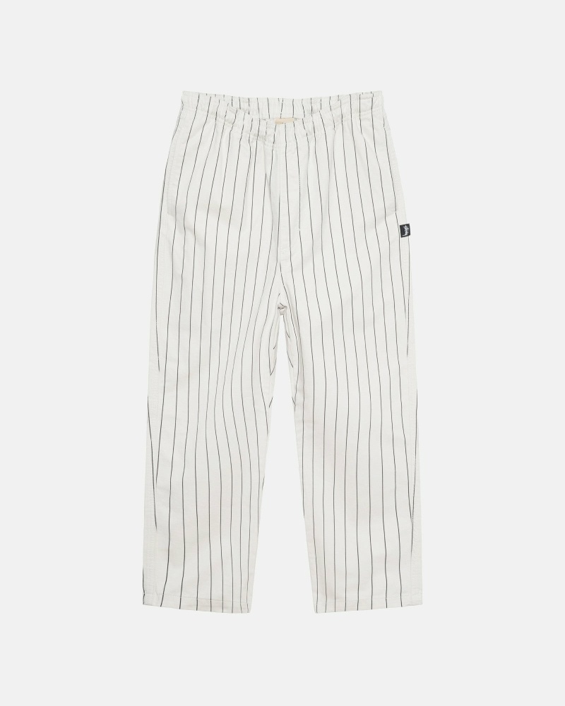 Stussy Brushed Men\'s Beach Pants Stripes | IL0000541