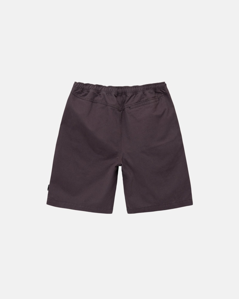 Stussy Brushed Men's Shorts Burgundy | IL0000637