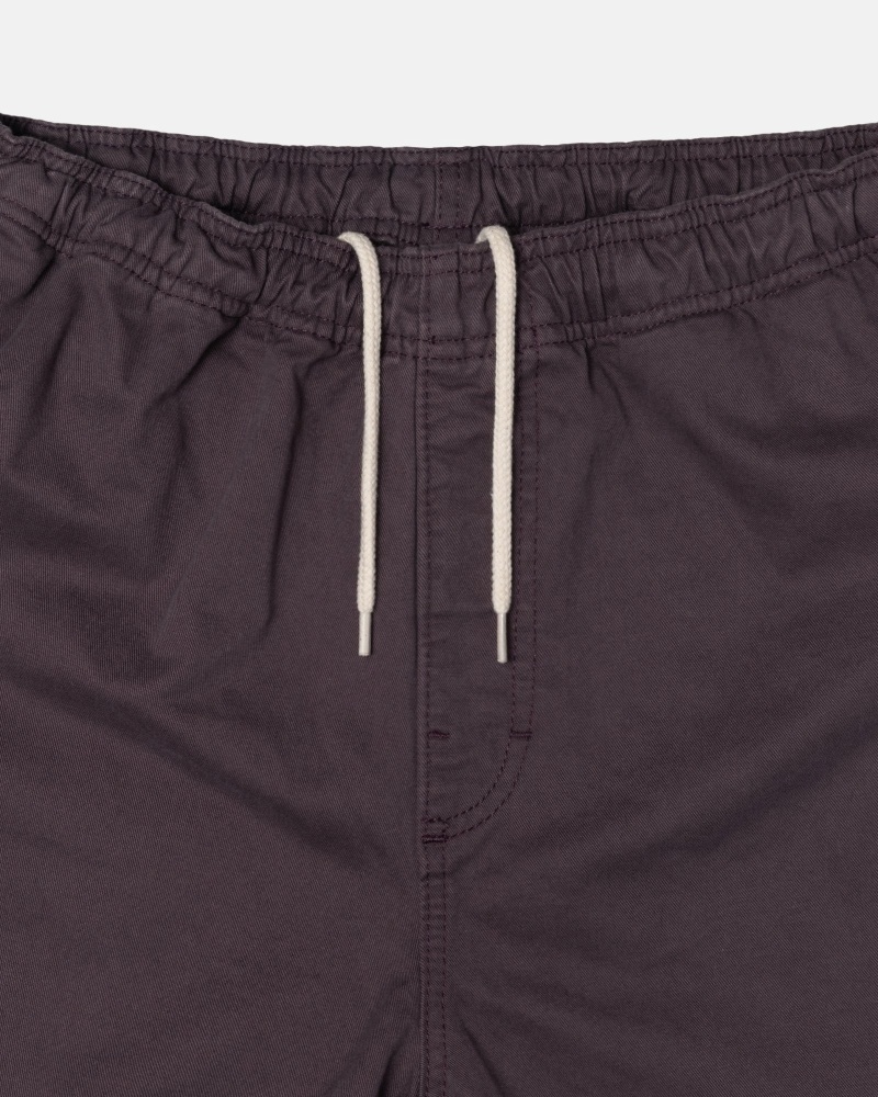 Stussy Brushed Men's Shorts Burgundy | IL0000637