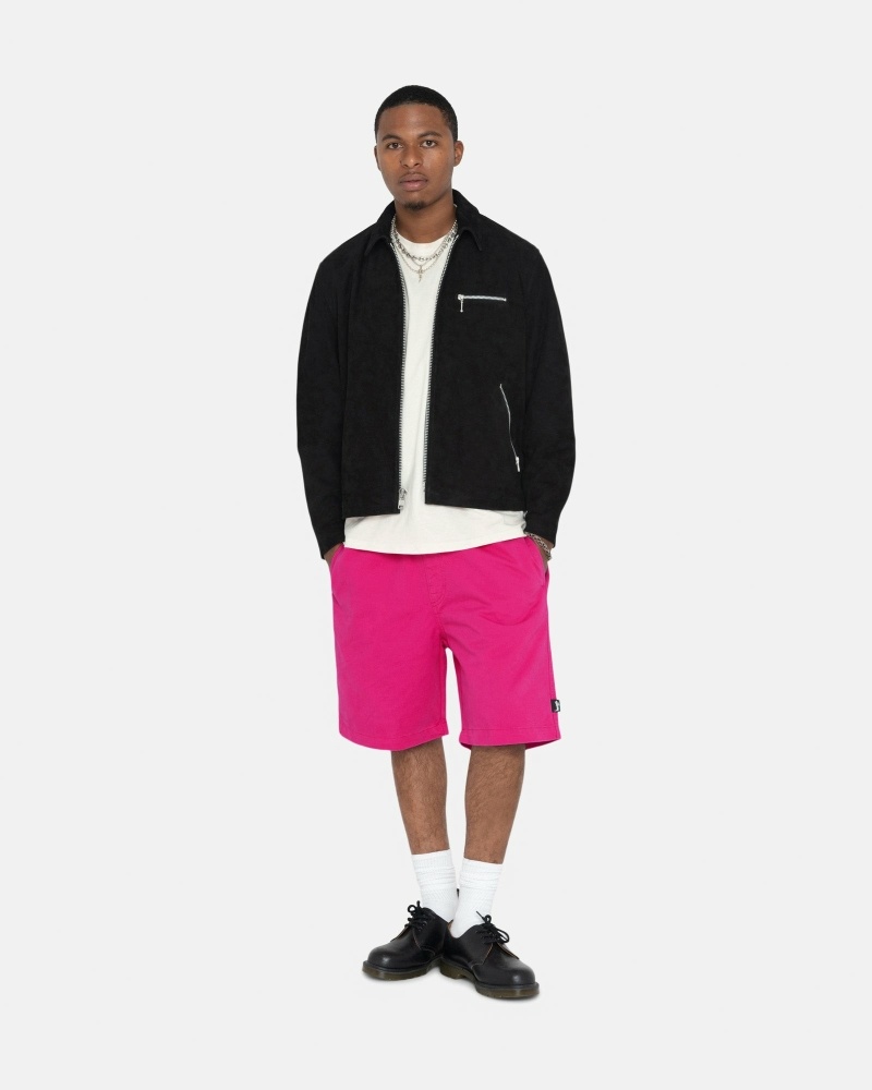 Stussy Brushed Men's Shorts Fuchsia | IL0000633