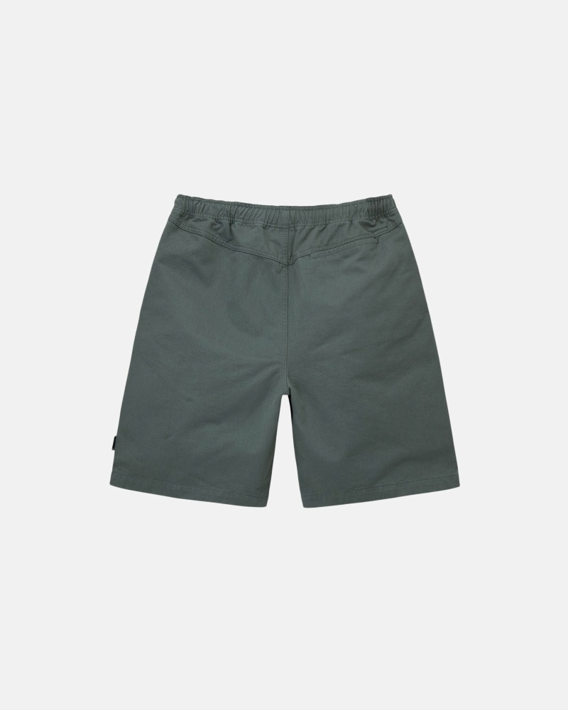 Stussy Brushed Men's Shorts Olive | IL0000631