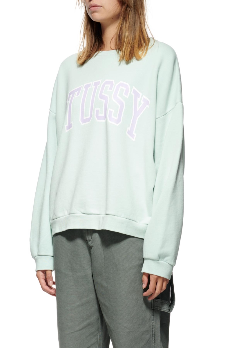 Stussy Campus OS Crew Women's Sweaters Green | IL0000822