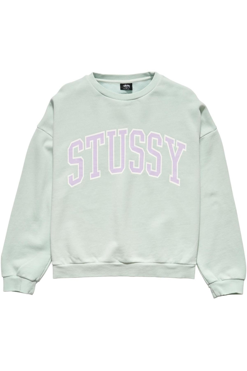 Stussy Campus OS Crew Women\'s Sweaters Green | IL0000822