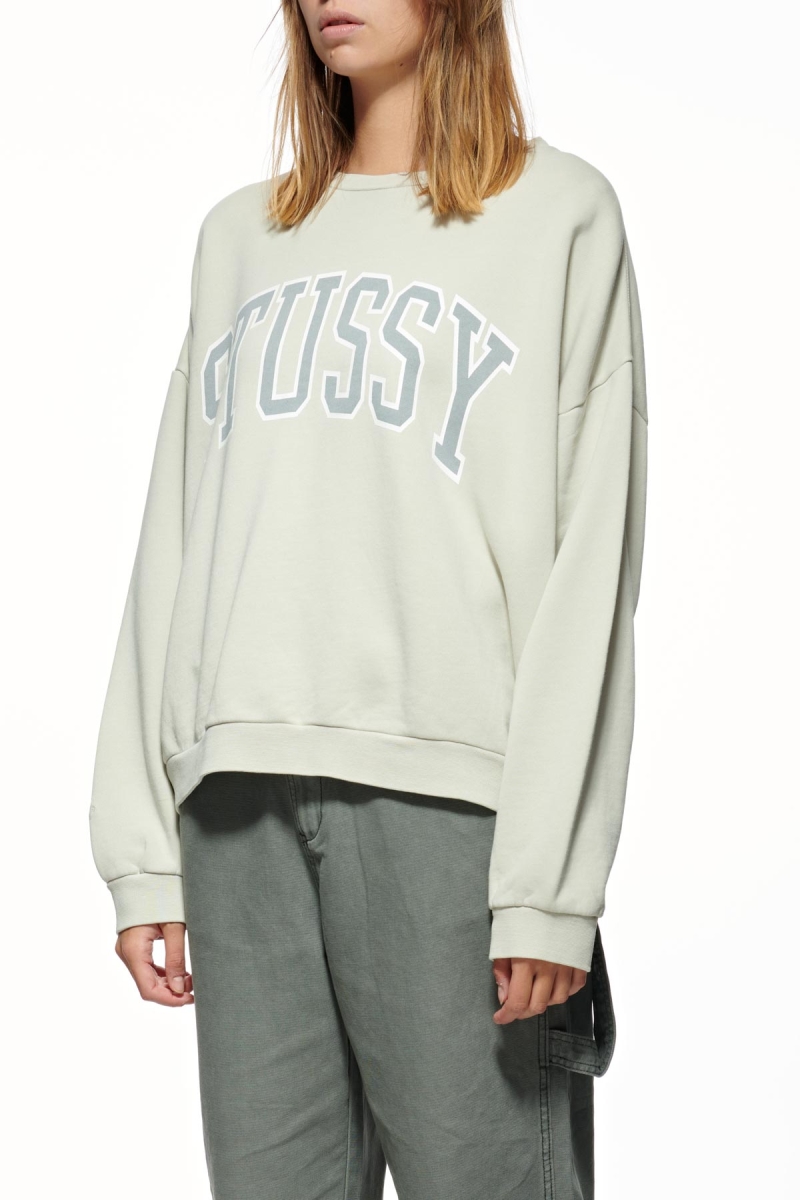 Stussy Campus OS Crew Women's Sweaters White | IL0000823