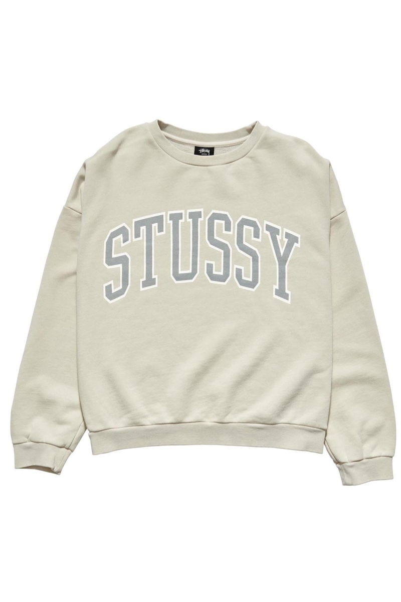 Stussy Campus OS Crew Women\'s Sweaters White | IL0000823