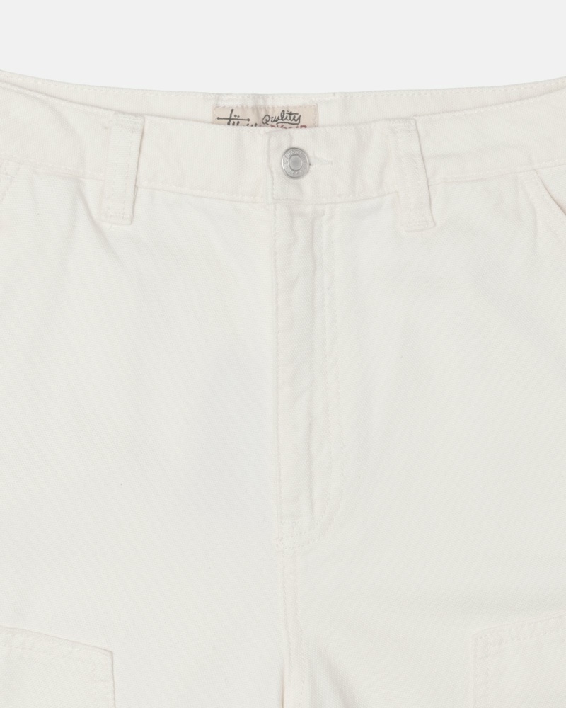 Stussy Canvas Men's Work Pants Beige | IL0000550