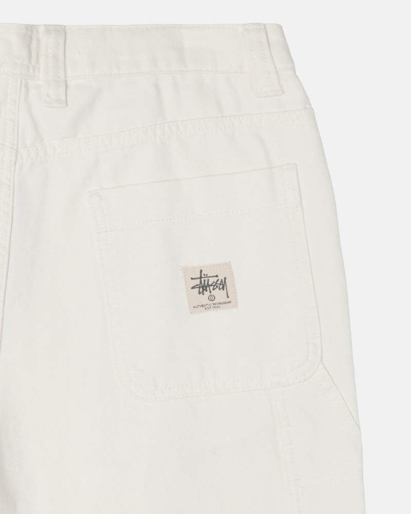 Stussy Canvas Men's Work Pants Beige | IL0000550