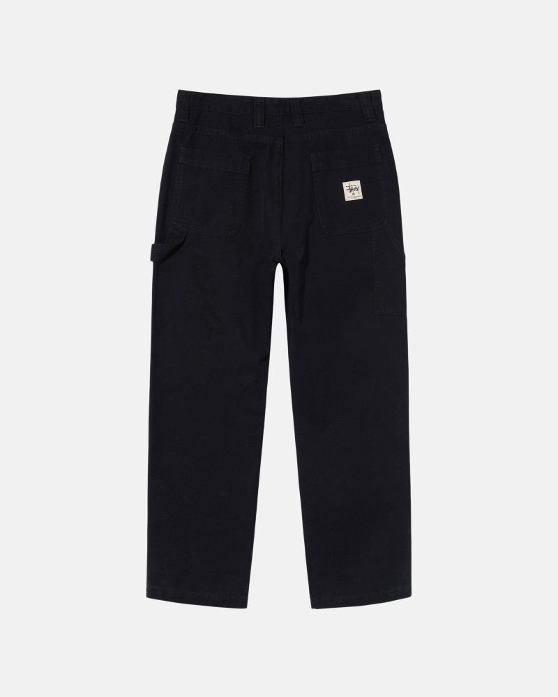 Stussy Canvas Men's Work Pants Black | IL0000551