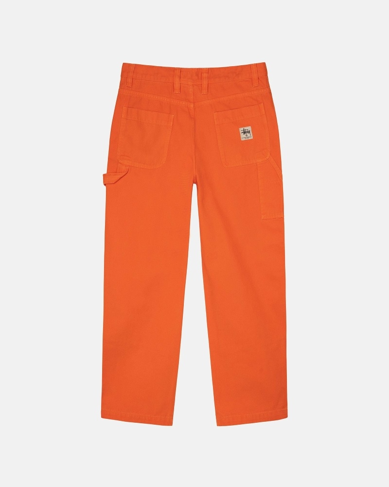 Stussy Canvas Men's Work Pants Orange | IL0000549