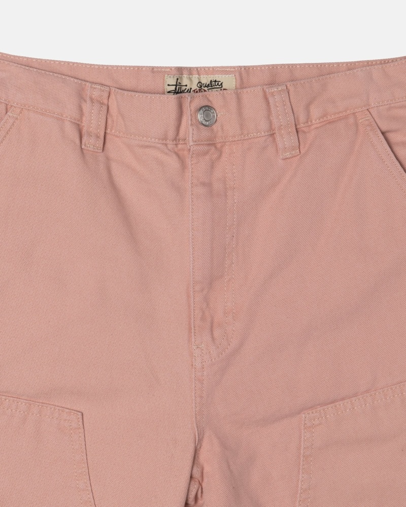 Stussy Canvas Men's Work Pants Pink | IL0000552