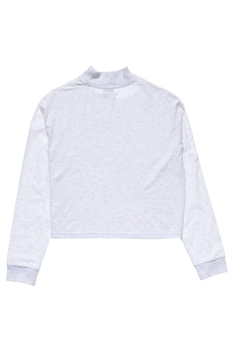 Stussy Chandler Mock Neck LS Women's Sweatshirts White | IL0000895