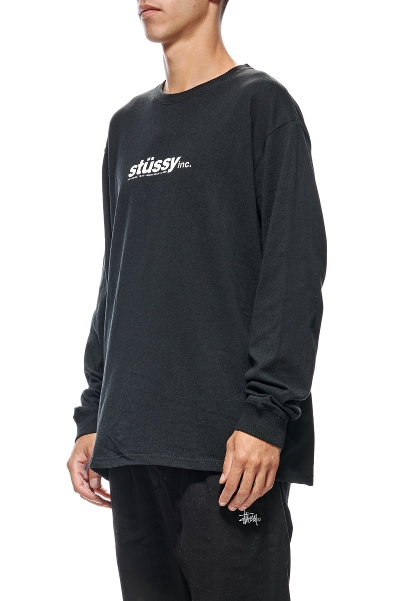 Stussy Cities Men's Sweatshirts Black | IL0000903