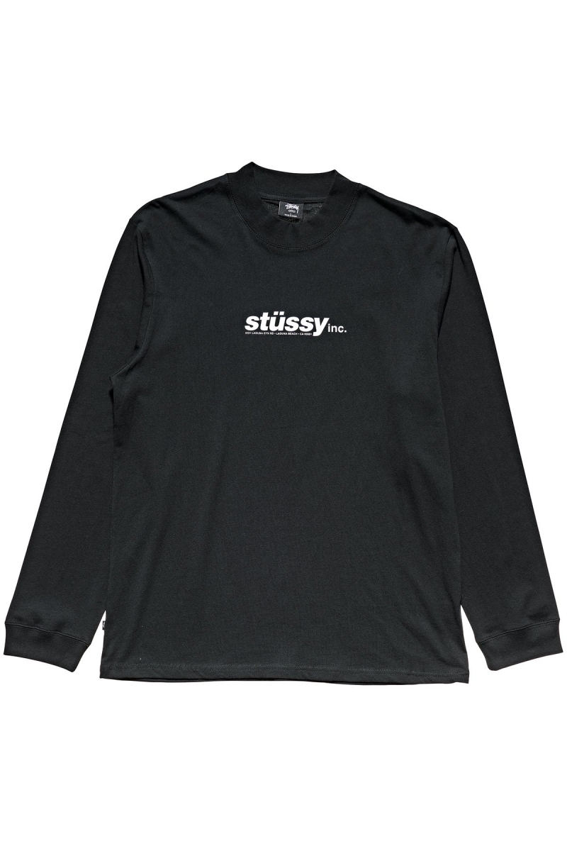 Stussy Cities Men\'s Sweatshirts Black | IL0000903