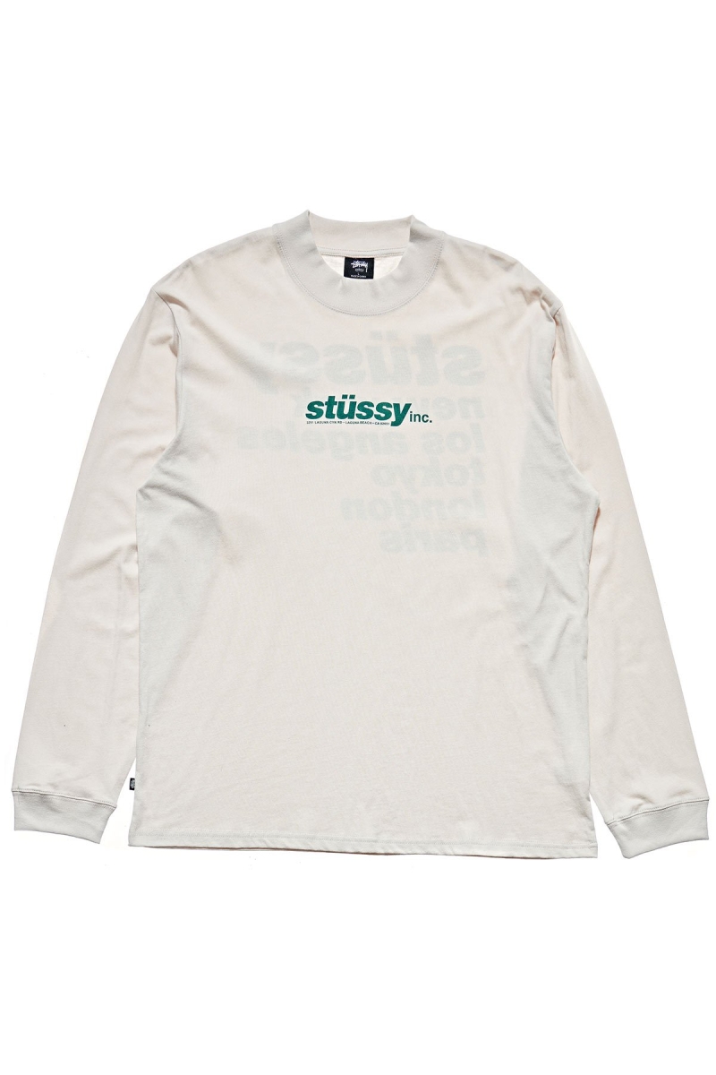 Stussy Cities Men's Sweatshirts White | IL0000902