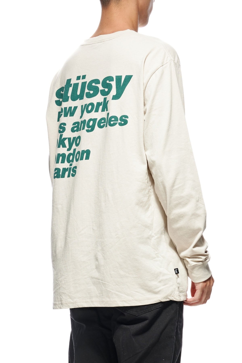 Stussy Cities Men's Sweatshirts White | IL0000902