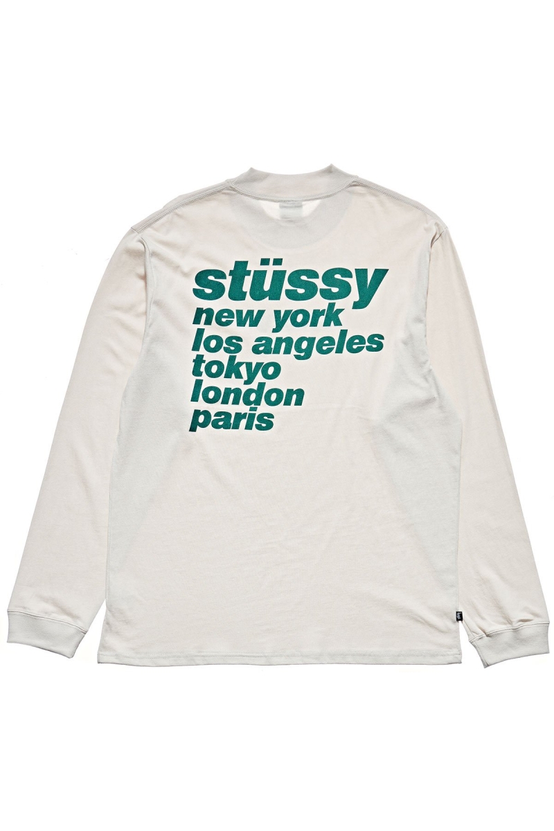 Stussy Cities Men\'s Sweatshirts White | IL0000902