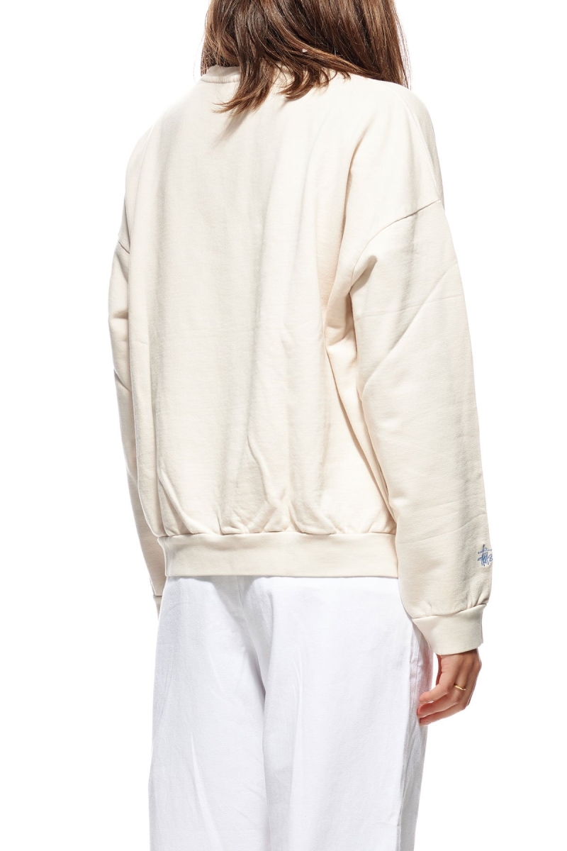 Stussy City Circle OS Crew Women's Sportswear White | IL0000753