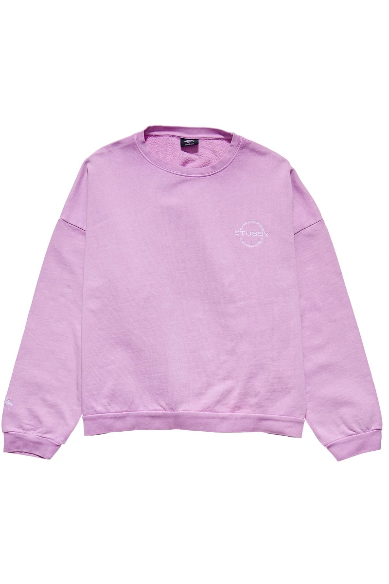 Stussy City Circle OS Crew Women\'s Sweaters Red | IL0000824