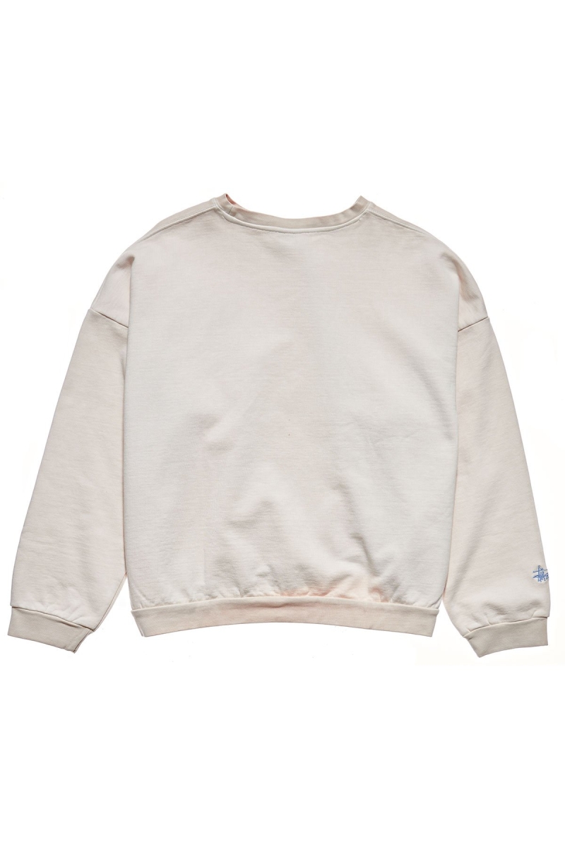 Stussy City Circle OS Crew Women's Sweaters White | IL0000825