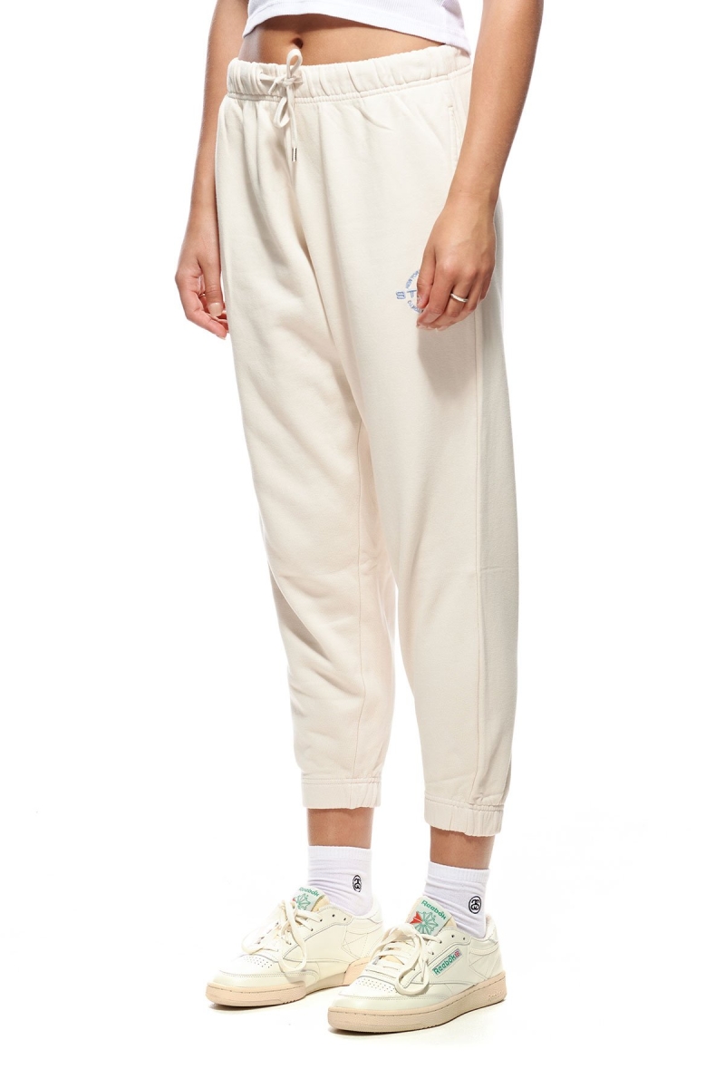 Stussy City Circle Trackpant Women's Track Pants White | IL0000980