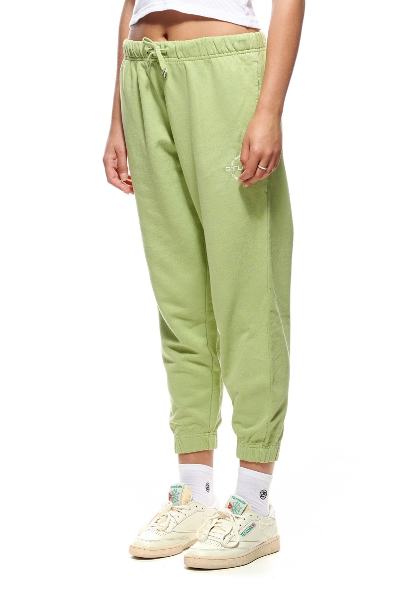 Stussy City Circle Trackpant Women's Track Pants Green | IL0000981