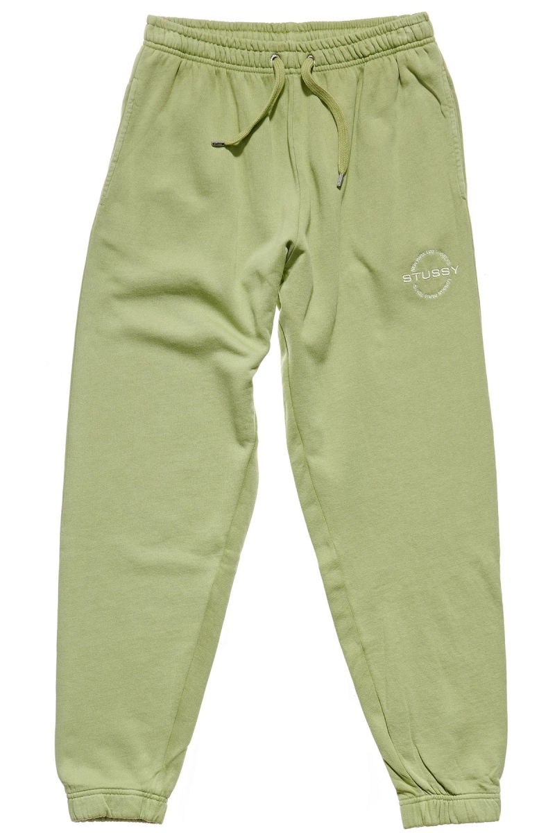 Stussy City Circle Trackpant Women\'s Track Pants Green | IL0000981