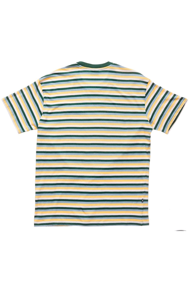 Stussy Classic Stripe SS Men's T Shirts Blue | IL0000129