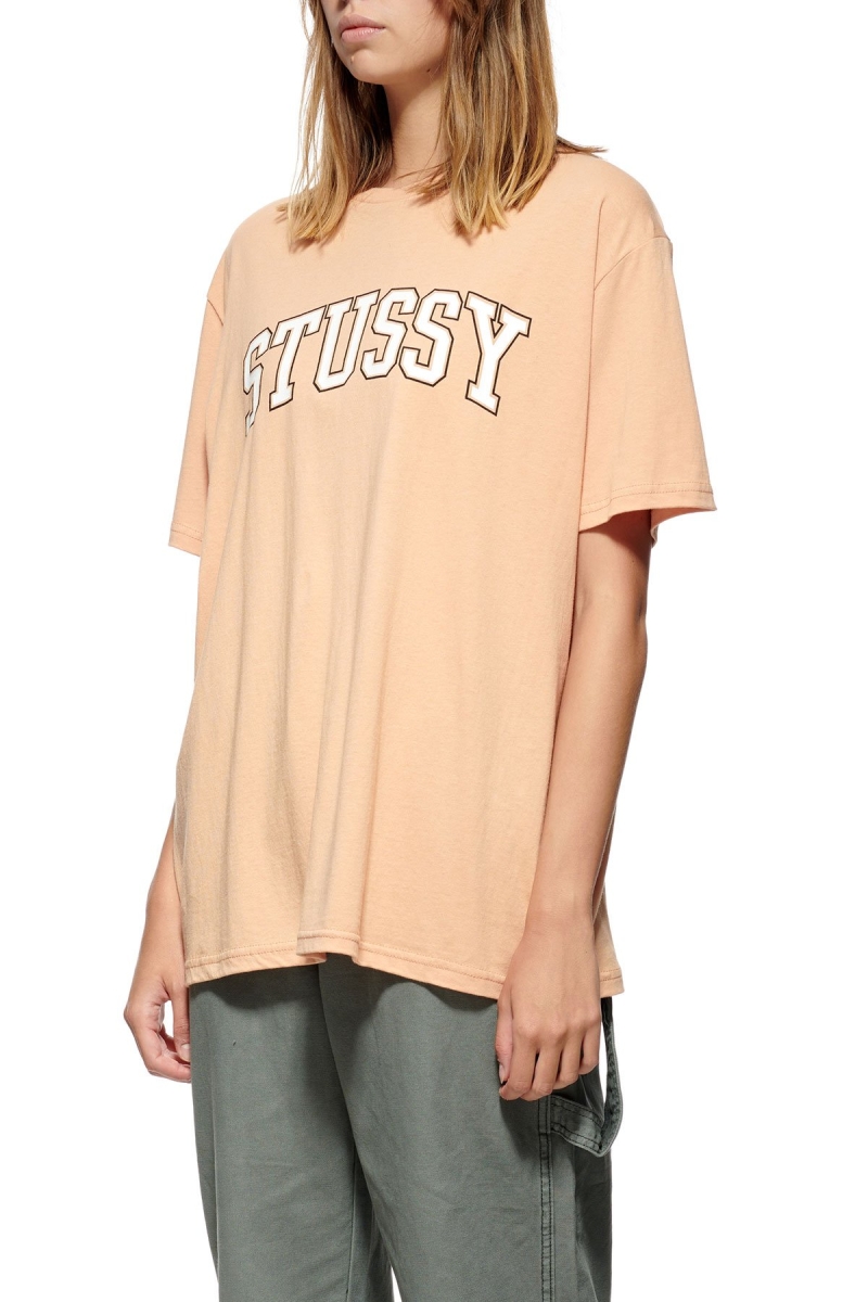 Stussy Collegiate BF Women's T Shirts Orange | IL0000132