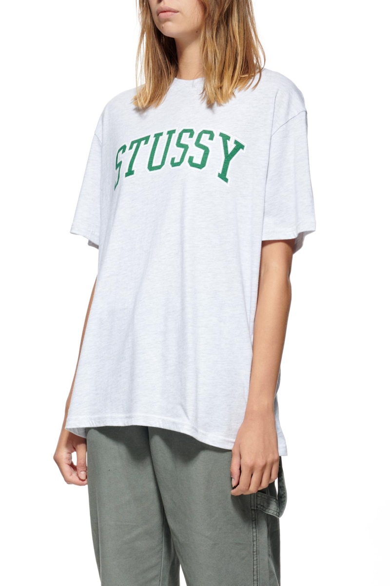 Stussy Collegiate BF Women's T Shirts White | IL0000134