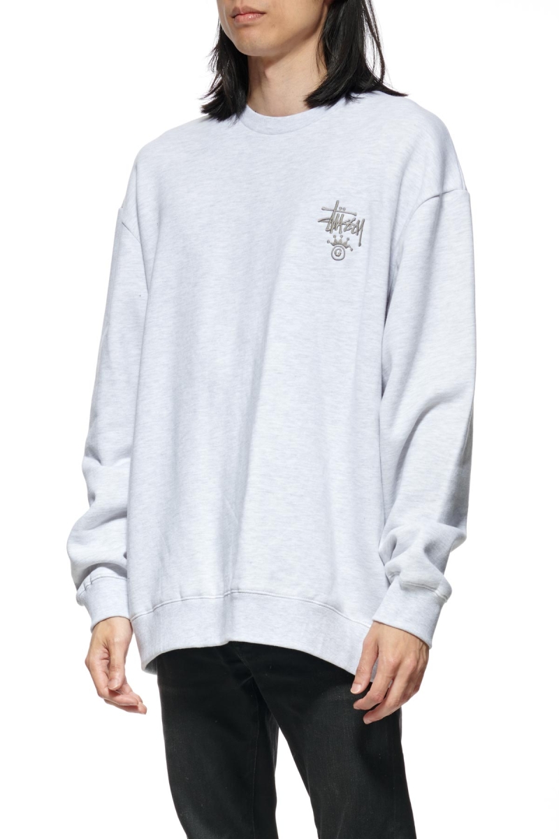 Stussy Copyright Crown Crew Men's Sweaters White | IL0000831