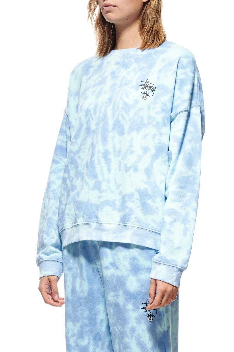 Stussy Copyright TD BF Crew Women's Sportswear Blue | IL0000755