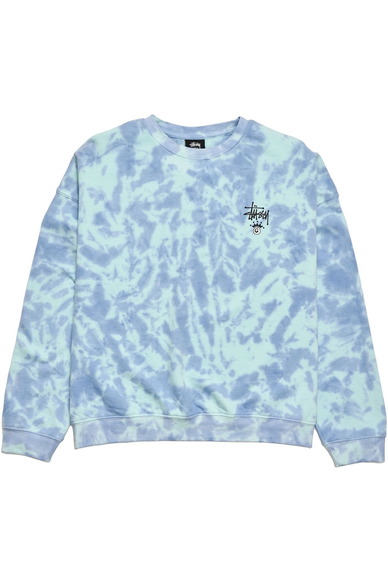 Stussy Copyright TD BF Crew Women\'s Sweaters Blue | IL0000832