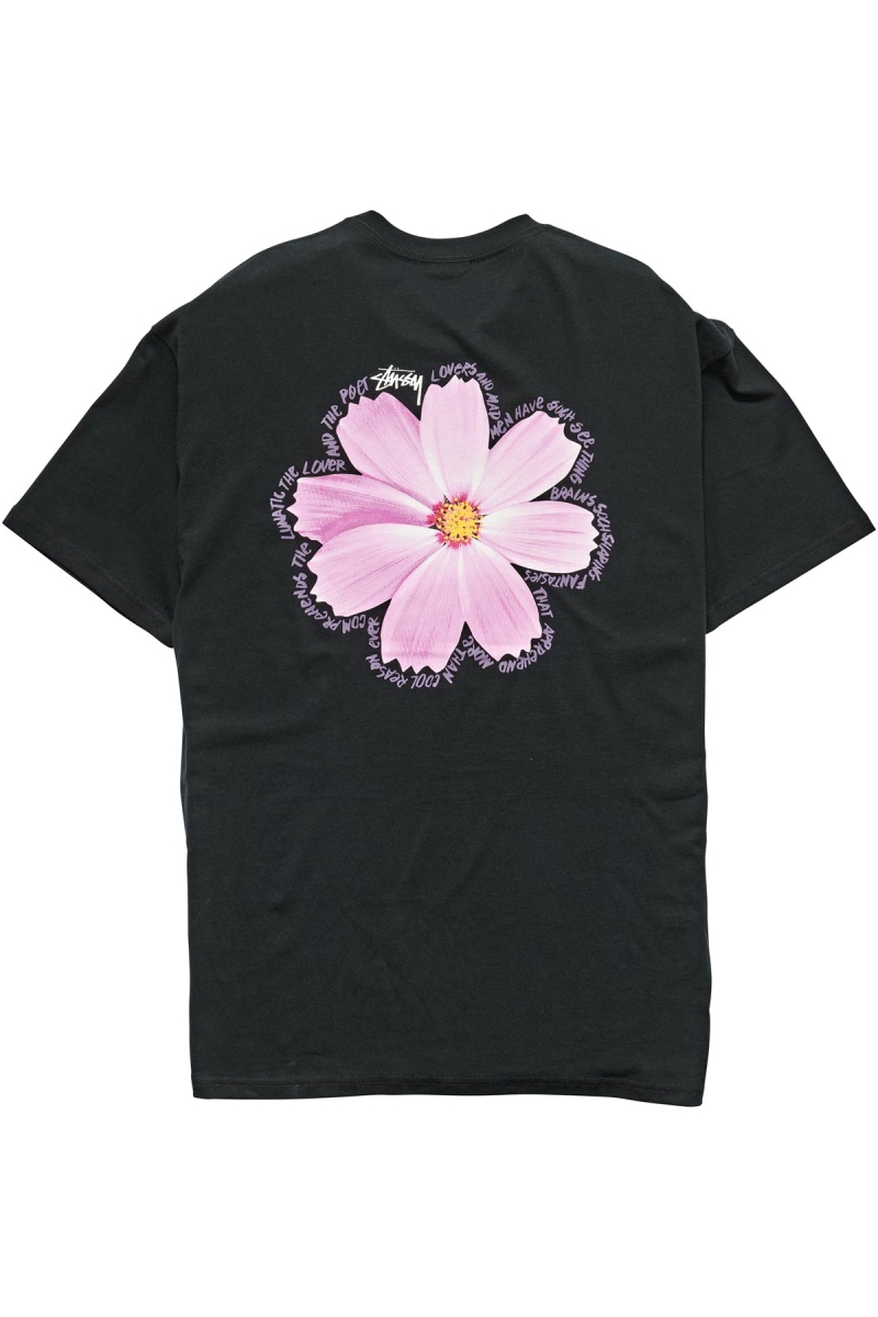 Stussy Cosmos SS Men's T Shirts Black | IL0000136