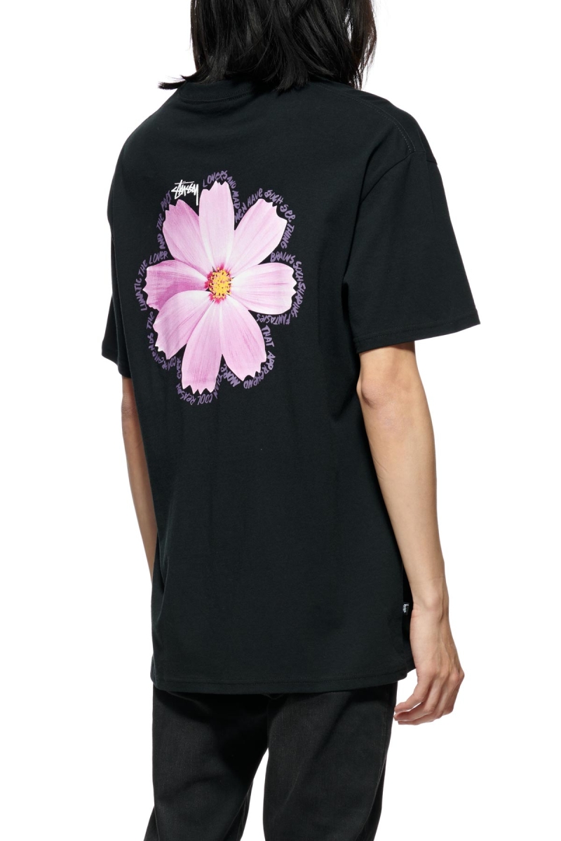 Stussy Cosmos SS Men's T Shirts Black | IL0000136