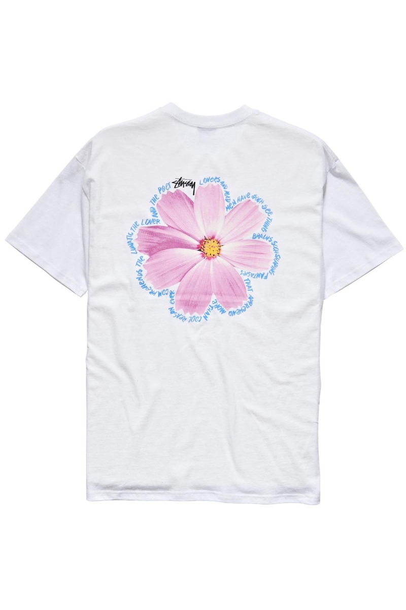 Stussy Cosmos SS Men's T Shirts White | IL0000137