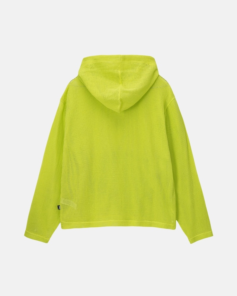 Stussy Cotton Mesh Men's Hoodies Light Green | IL0000033