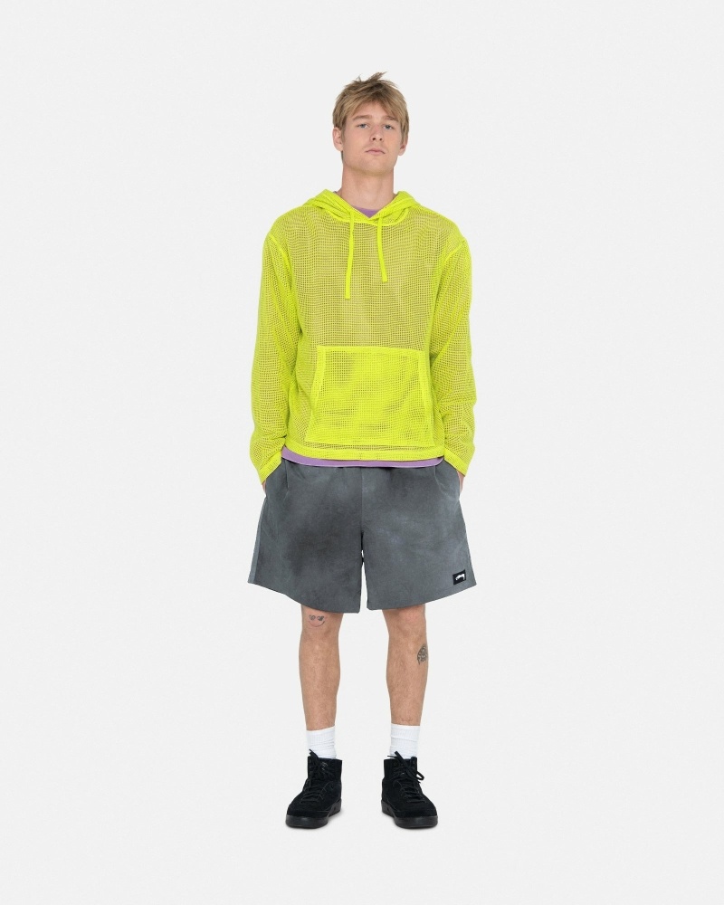 Stussy Cotton Mesh Men's Hoodies Light Green | IL0000033