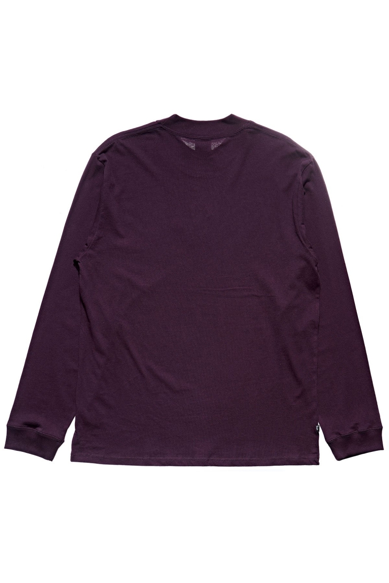 Stussy Crown Men's Sweatshirts Dark Purple | IL0000910