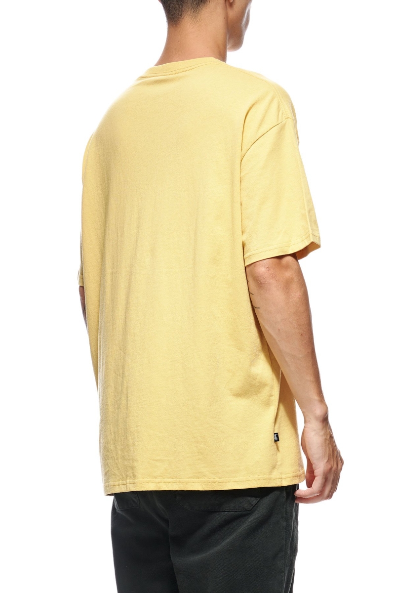 Stussy Crown Pocket SS Men's T Shirts Yellow | IL0000146