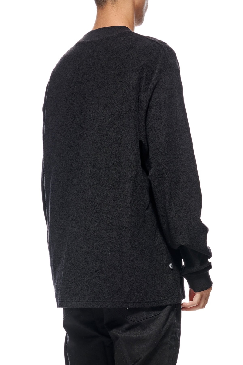 Stussy Crown Terry Men's Sweatshirts Black | IL0000911