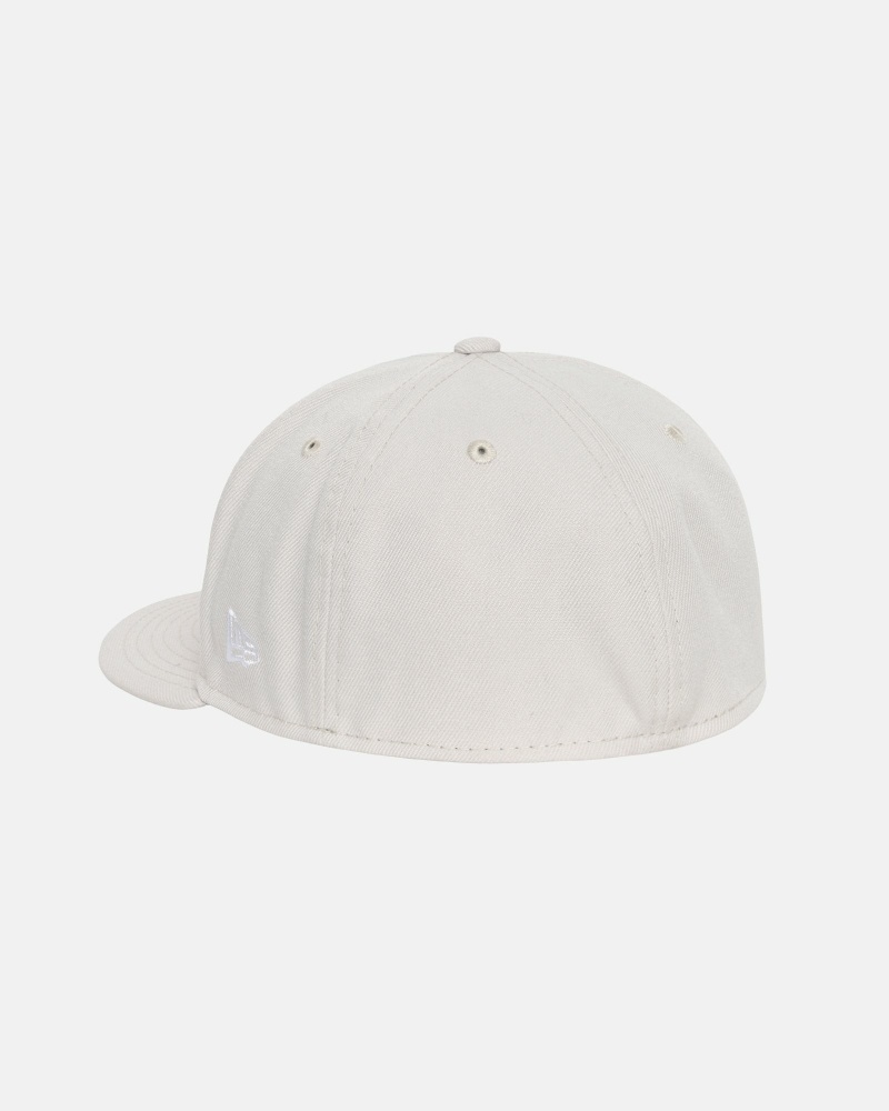 Stussy Curly S 59Fifty New Era Men's Caps Beige | IL0000428