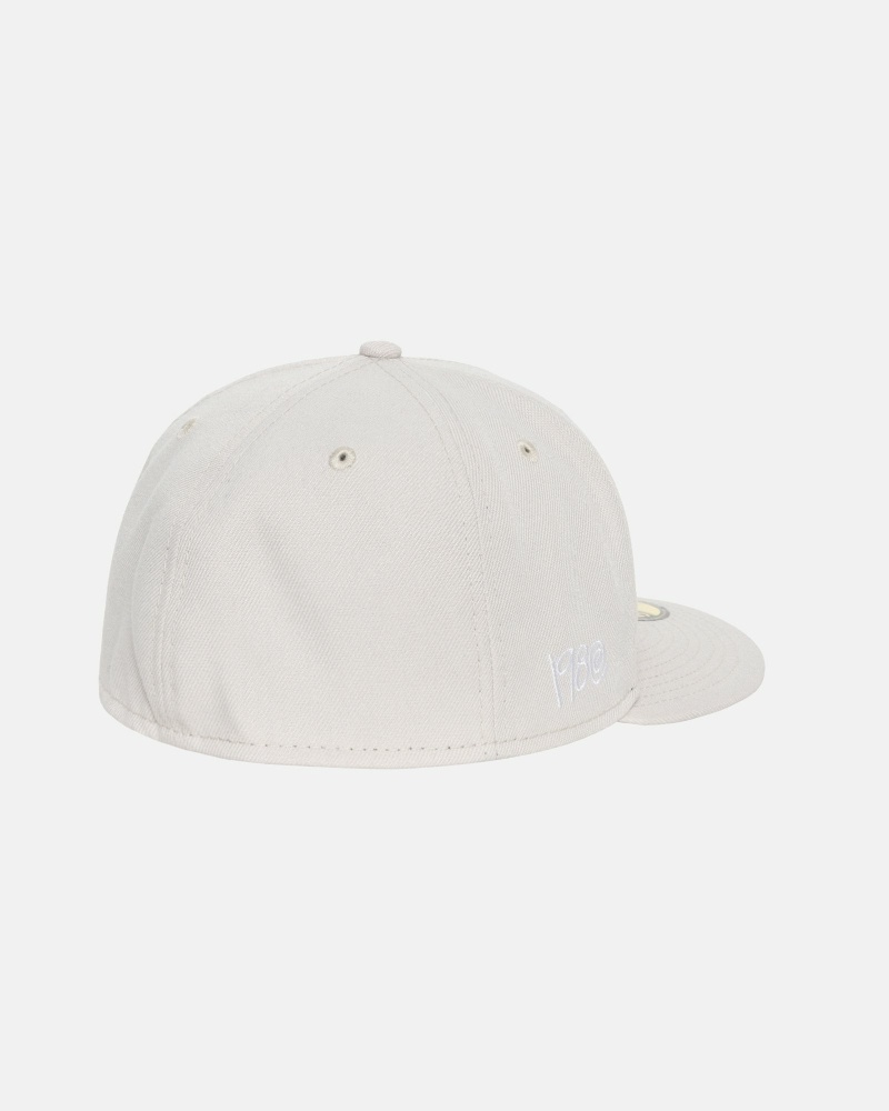 Stussy Curly S 59Fifty New Era Men's Caps Beige | IL0000428