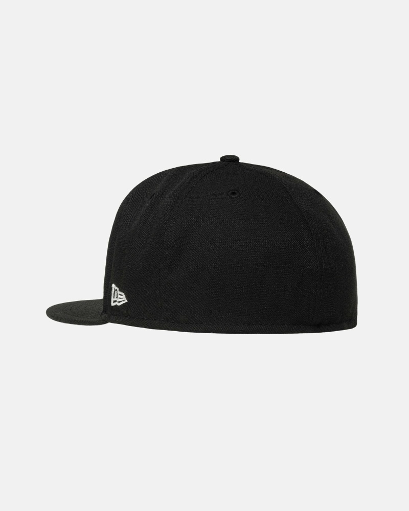 Stussy Curly S 59Fifty New Era Men's Caps Black | IL0000431