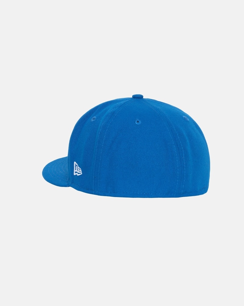 Stussy Curly S 59Fifty New Era Men's Caps Blue | IL0000432